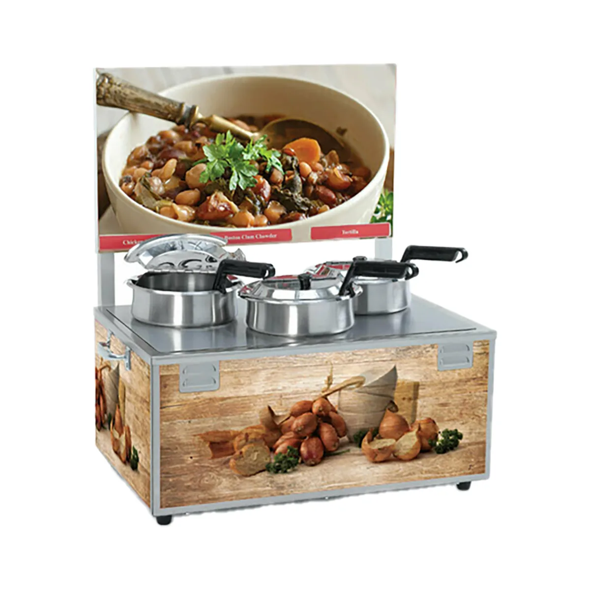 Nemco 6510-T4P Soup Warmer, Triple 4 Qt. Well, Without Header