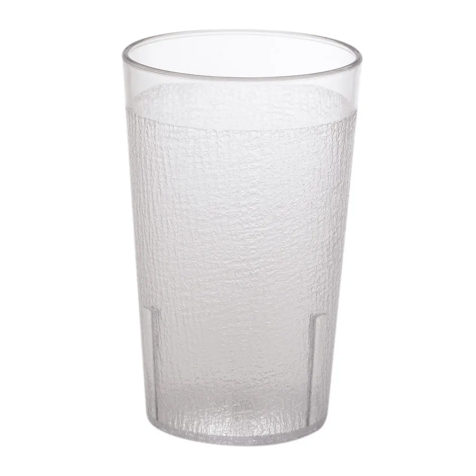 Cambro 950CW152 Camwear Tumbler, 9.6 Oz Clear Polycarbonate, 2‑3/4″ Dia, Textured, Break‑Resistant