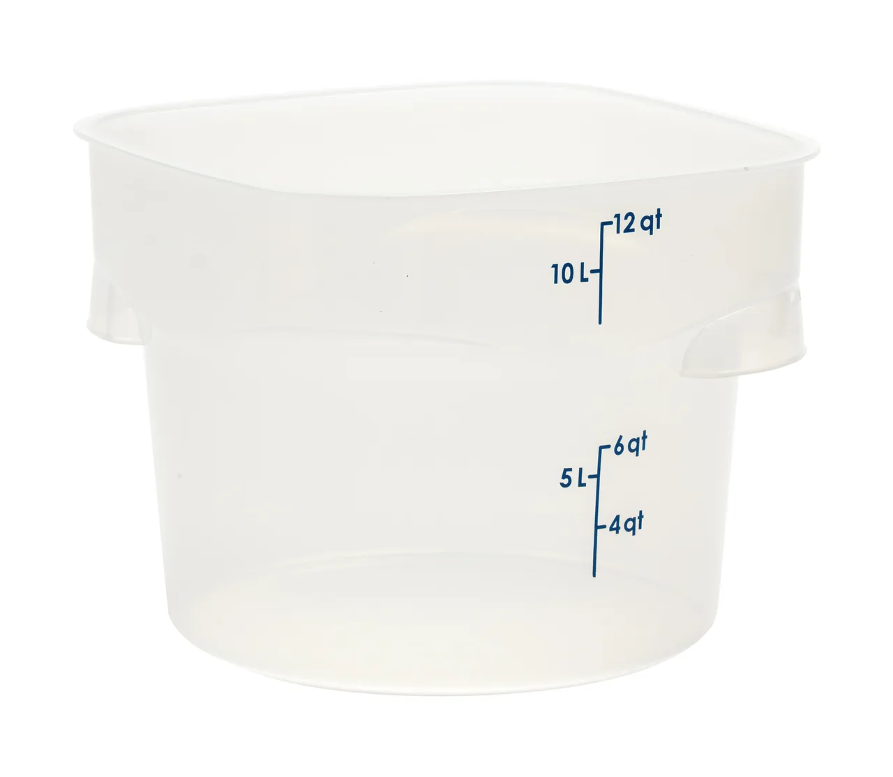 Cambro 12RFSPROPP190 Round 12 Qt, 11.4" L x 11.4" W x 8.9" H, Blue, PP, Clear, Dishwasher‑Safe NSF