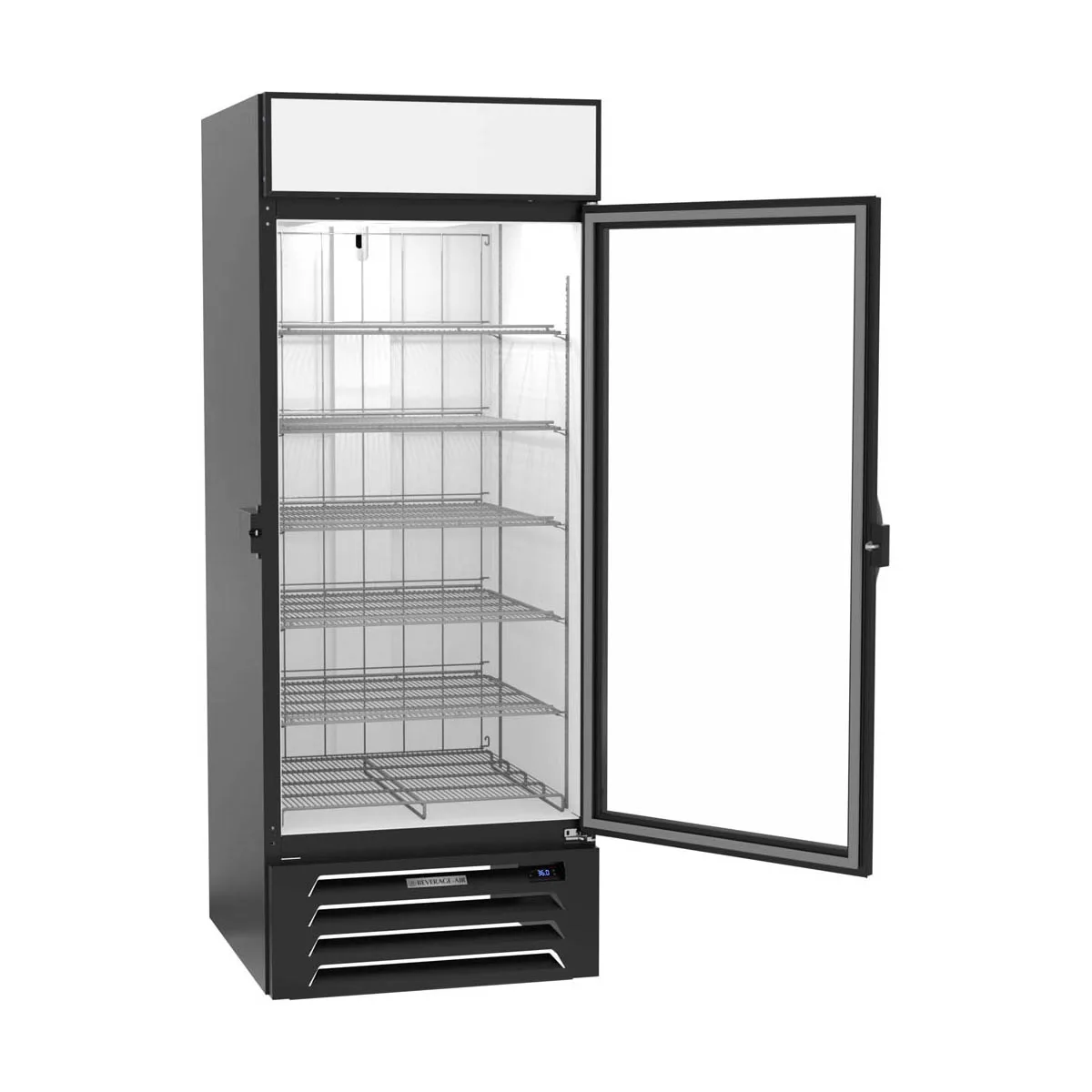 Beverage Air MMR27HC-1-B-IQ 31" One Glass Door Merchandiser Refrigerator in Black, 25.88 cu. ft.