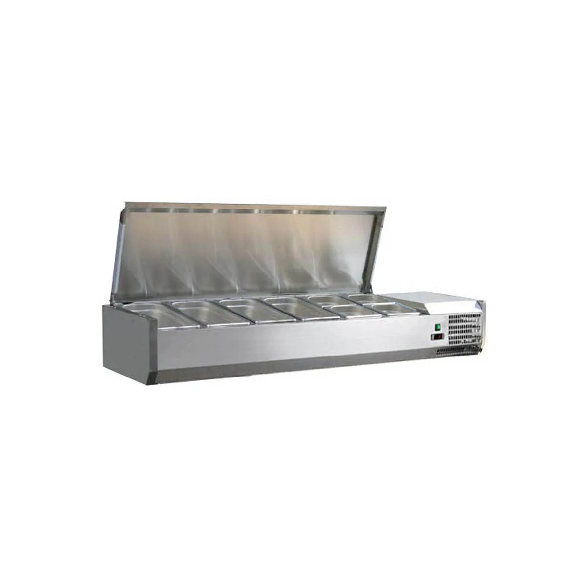 Omcan USA 46657 59" (Rs-Cn-0006-Pss) Refrigerated Topping Rail, 5 Pan Capacity