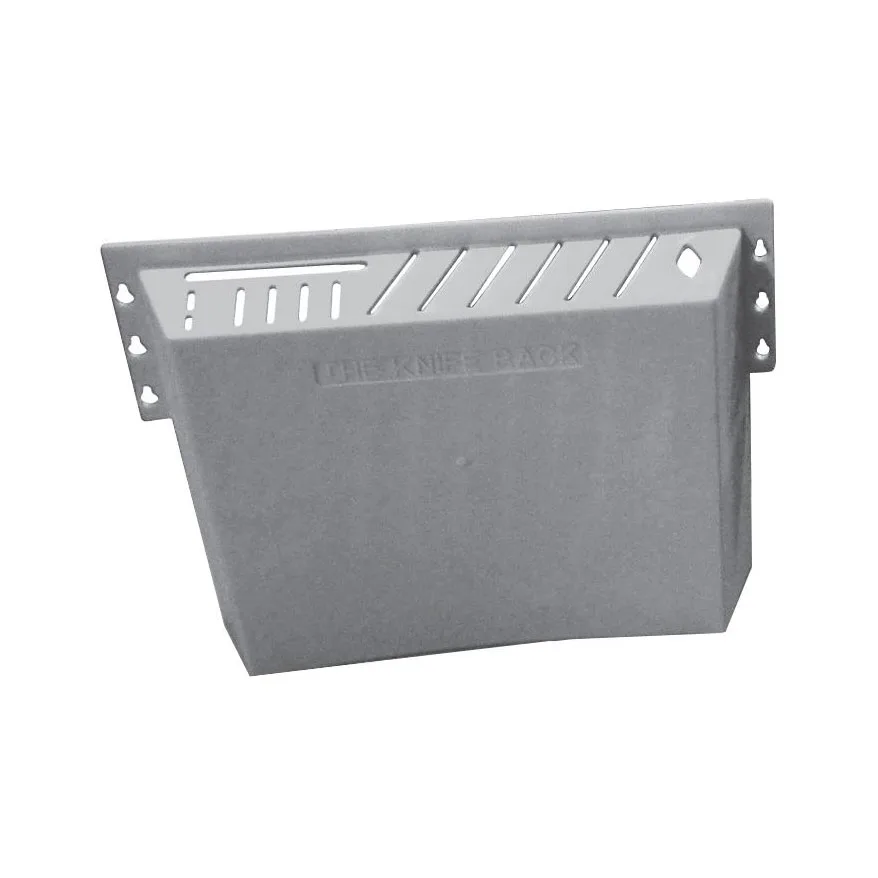 Omcan USA 11545 Kitchen Knife Rack, Gray Plastic, Holds 12 Knives + 1 Cleaver & 1 Steel, 14 Slots
