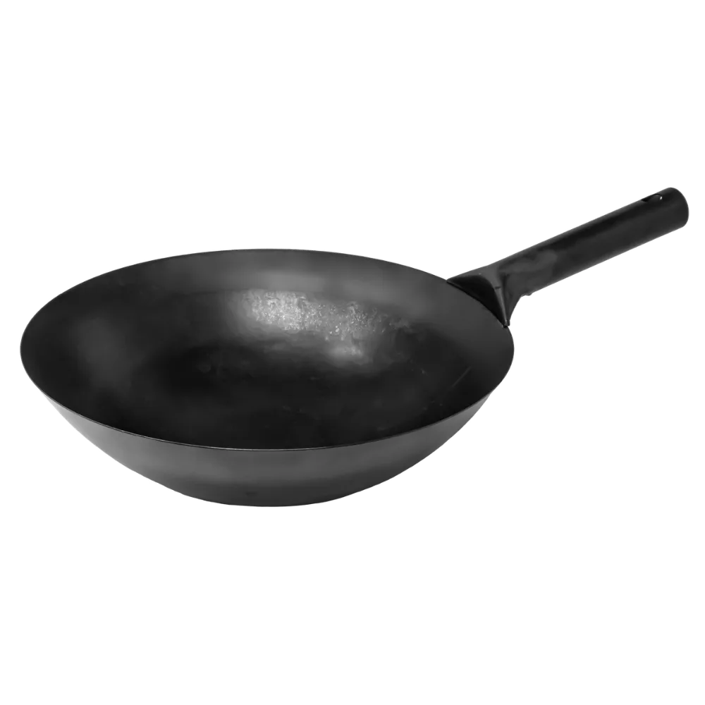 Omcan USA 47860 Mandarin Wok, 16" Diameter Cast Iron, Black Welded Joint, Restaurant Stir‑Fry Pan