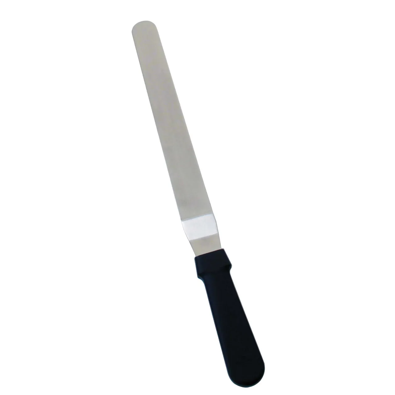 Omcan USA 80143 Offset Bakery Spatula, 8½" x 1½" Stainless Steel Blade, Black Plastic Handle