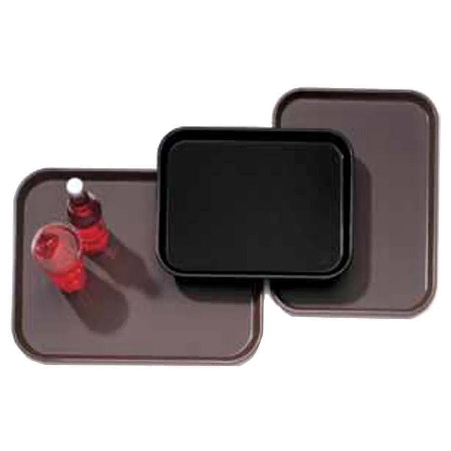 Cambro PT1014110 Non‑Skid Tray, 10‑9/56" x 13‑5/8" Black Polypropylene, Dishwasher‑Safe, NSF Certified, USA Made