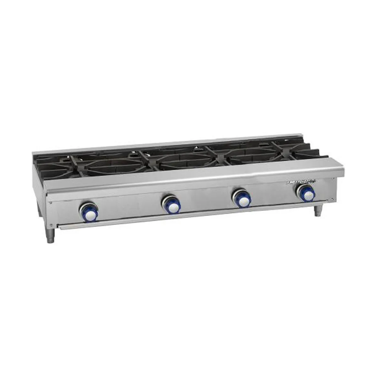 Imperial IHPA-4-48 48" Countertop Gas Hotplate with (4) Burners, Manual Controls, 128.000 BTU