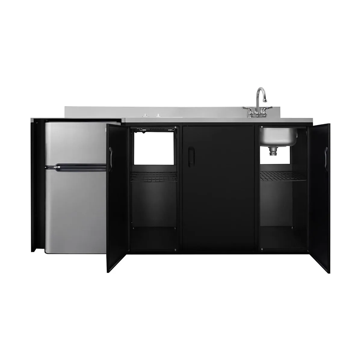 Summit CK72ADASINKR All-In-One Kitchenette, 71.75"W X 23.75"D X 34"H