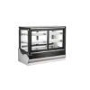 Omcan USA 48565 Display Case 48" Wide 9.0 cu.ft Black Exterior Stainless Interior 2 Shelves 305W