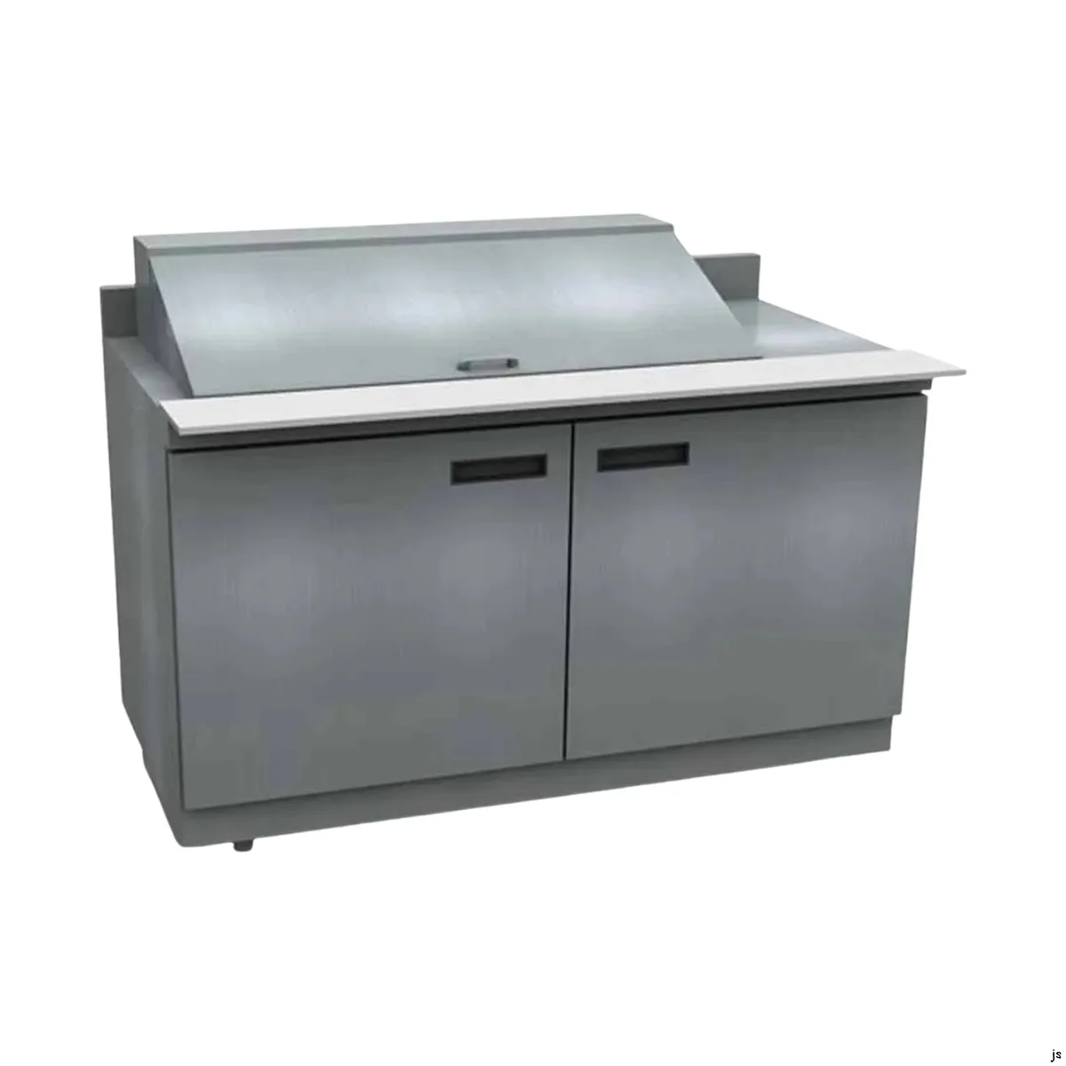 Delfield ST4460NP-12M 60" 2-Door Mega Top Sandwich and Salad Prep Table, 12 Pans, Stainless Steel