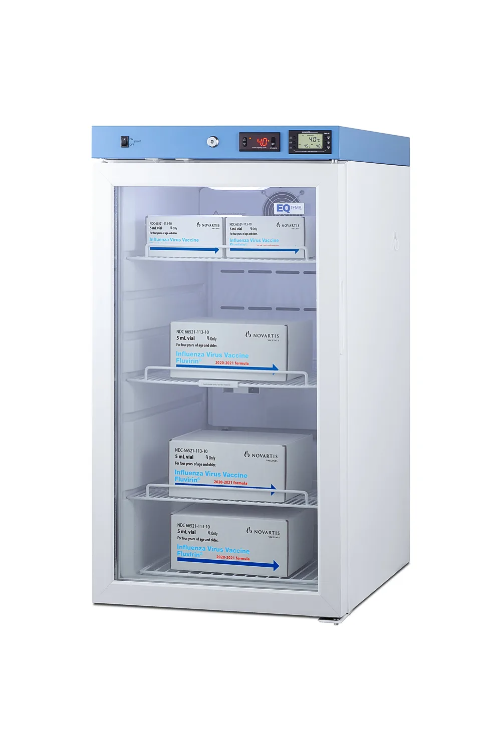 Summit ACR32GNSF456 Medical Refrigerator, 19" 3.17 cu.ft, White Glass Door, Control, R600a Eco