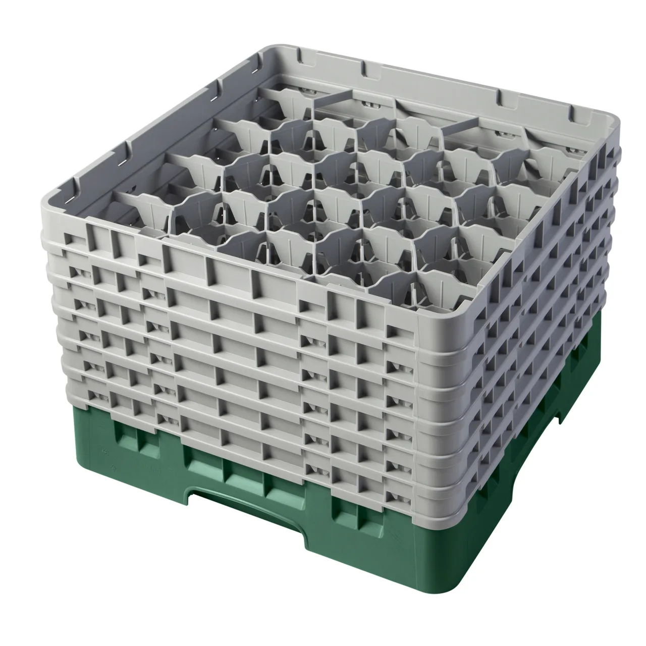 Cambro 20S1114119 Camrack Glass Rack, Sherwood Green, 20 Compartments, 19-3/4" x 19-3/4", HACCP Compliant