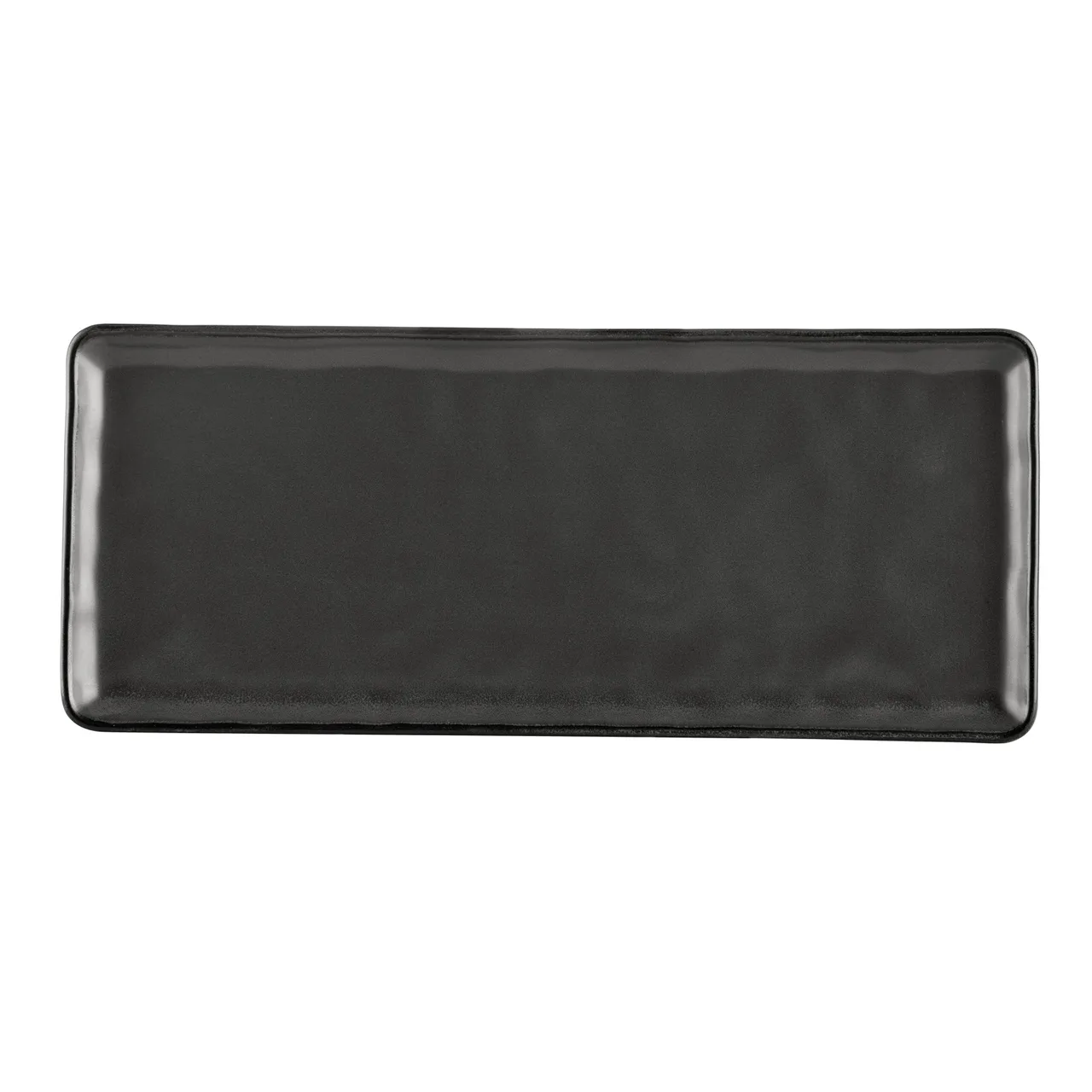 CACChina RFR-RT61 Platter 16"L x 6-3/4"W x 5/8"H Rect. Porcelain Green Glazed Rolled Edge - Dozen