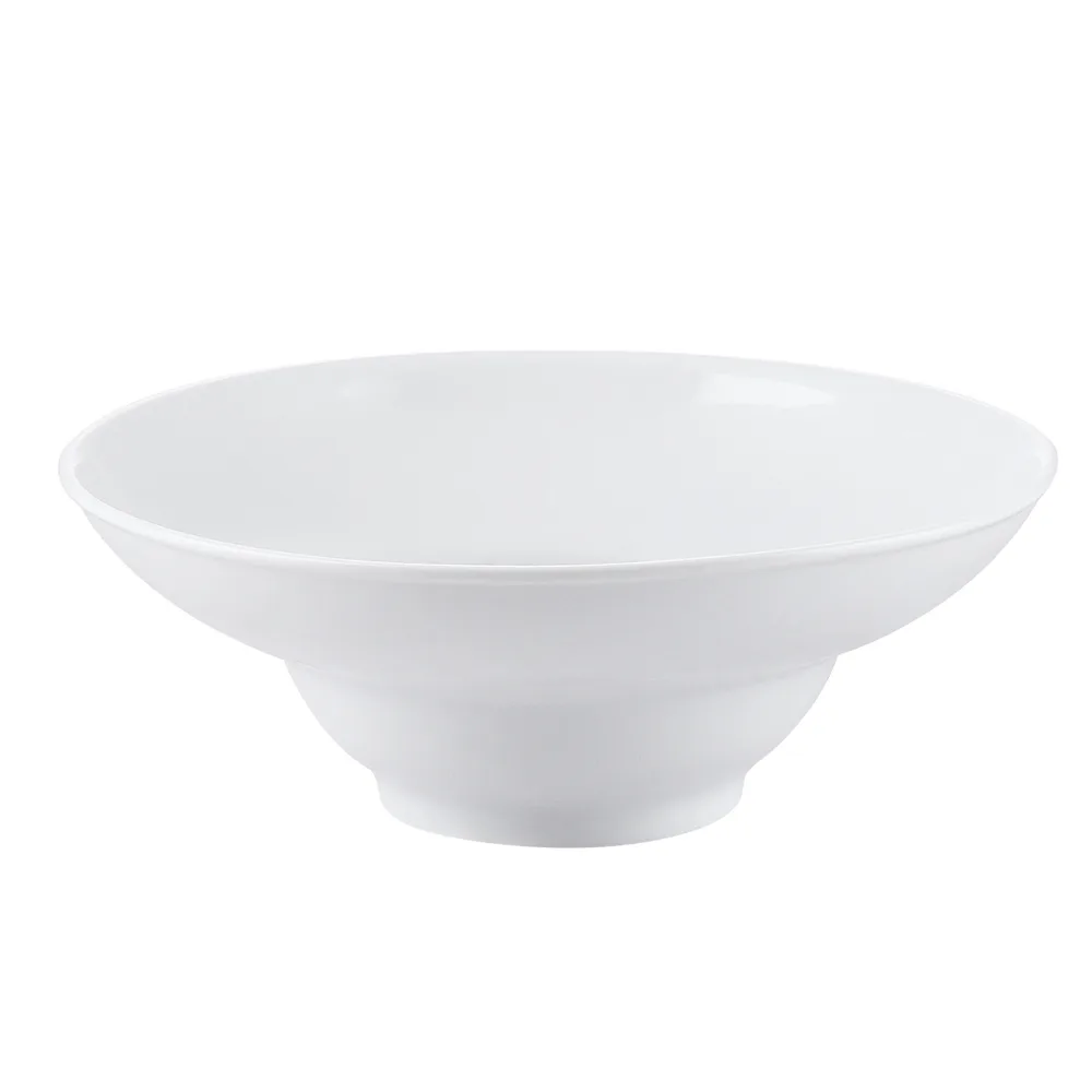 CAC China RCN-408 - 36 Oz White Porcelain Round Salad Bowl, 8-1/4" Dia x 3" H - Dozen