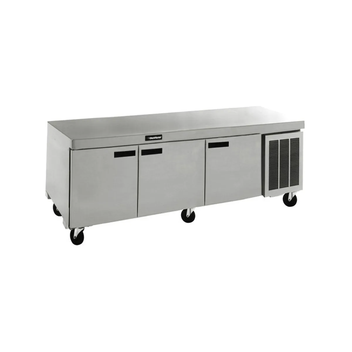 Delfield 18699BUCMP 99" 3-Section Worktop Refrigerator w/ 3 Doors, 27.3 cu. ft.