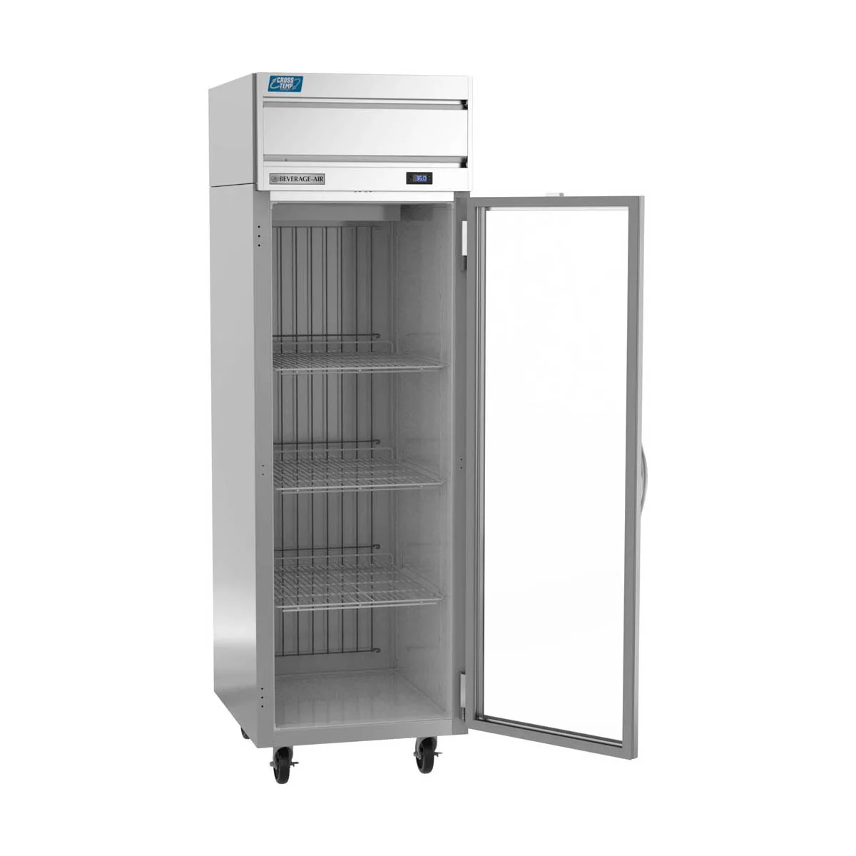 Beverage Air CT1HC-1G 26" 1-Section Convertible Refrigerator Freezer w/ Glass Door, 23 cu. ft.