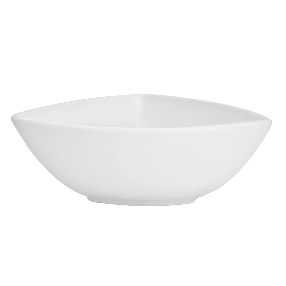 CAC China TUP-B10 Triumph Bowl - 76oz Triangular Porcelain White 10-1/4" x 10-1/4" x 4"Gen - Dozen