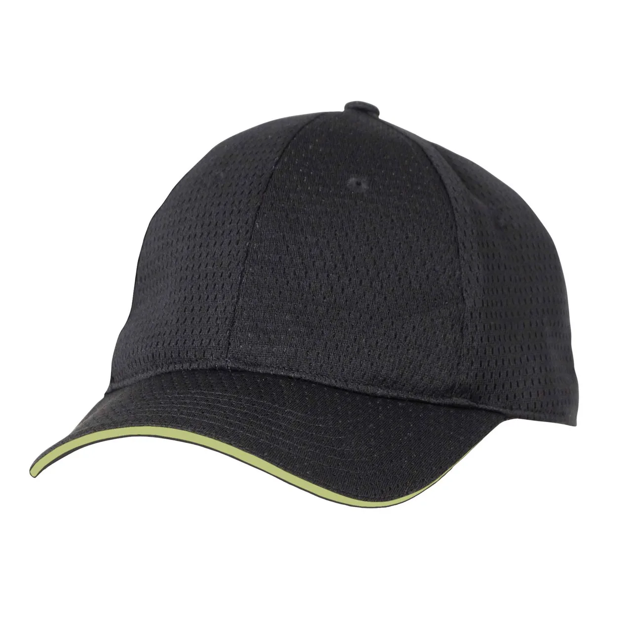 Chef Works BCCT-LIM-0 Black Baseball Cap, Cool Vent™, Buckle Closure, 100% Polyester, Size Fits Most
