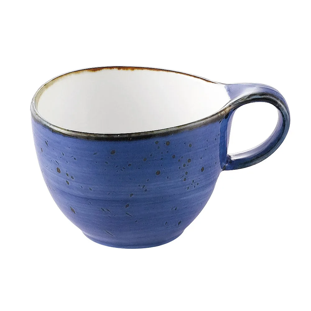 CAC China TUS-1-BLU Tucson Cup, 8.5 oz, Porcelain, Starry Night Blue Glaze, Dishwasher Safe - 1 Dozen