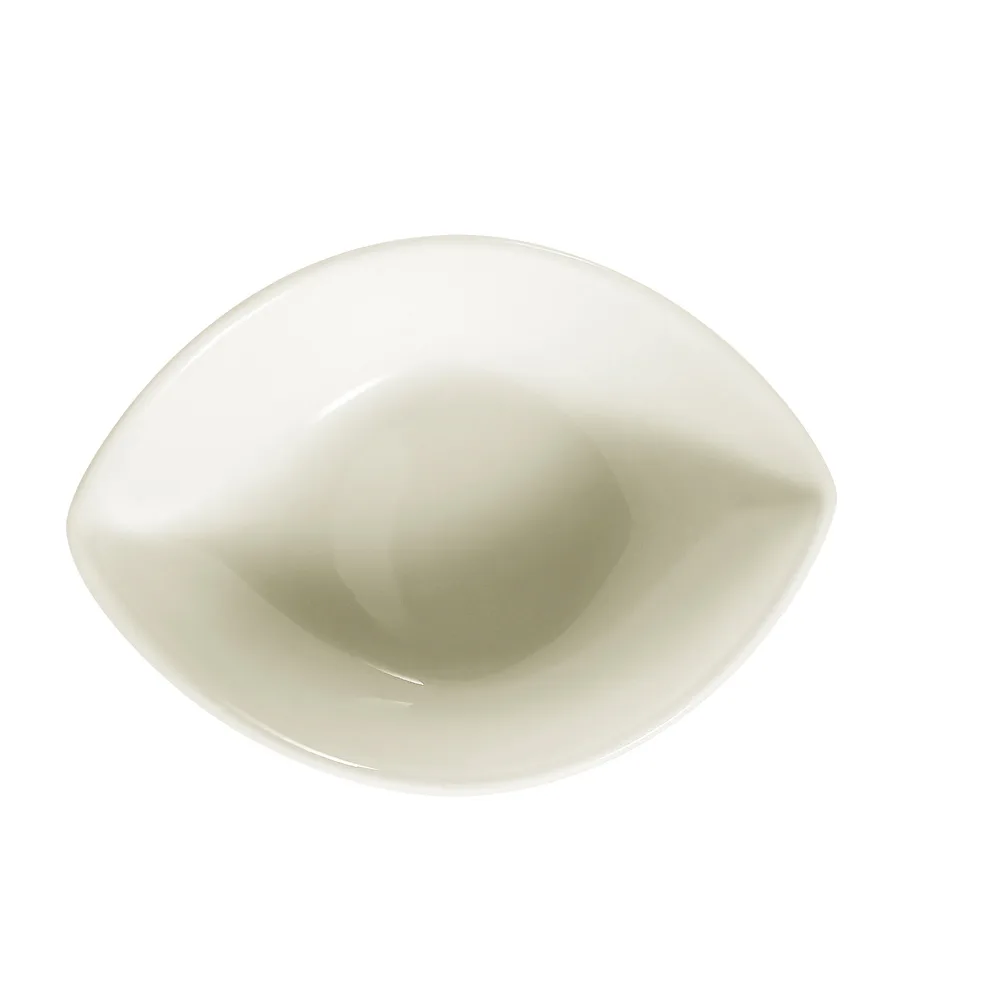 CAC China SOH-55 - Soho Peach Bowl, 5-1/2 oz., 5"L x 3-3/4"W x 1-1/4"H, Ceramic, White - Dozen