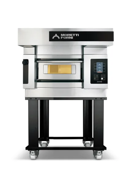 Moretti Forni S50E1 18" Electric Pizza Deck Oven, One Deck Brick, Dual-Power Heat, 5.1kW, 208V