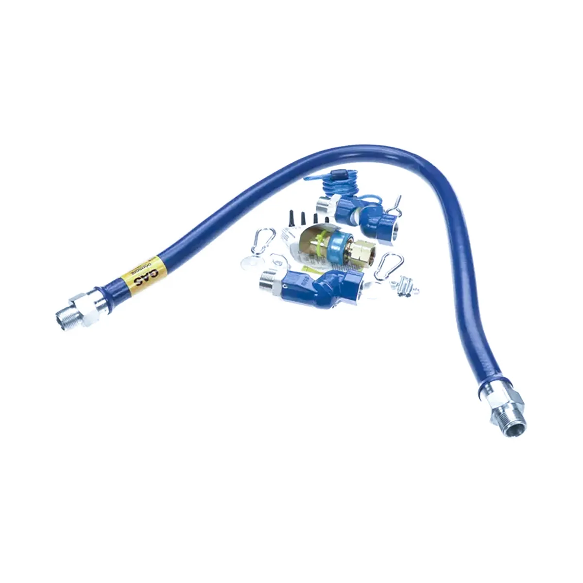Dormont 1675BPQ2SR48BX SnapFast 48" Gas Connector Kit, Two Swivels, Restraining Cable, 3/4" Dia., in Box