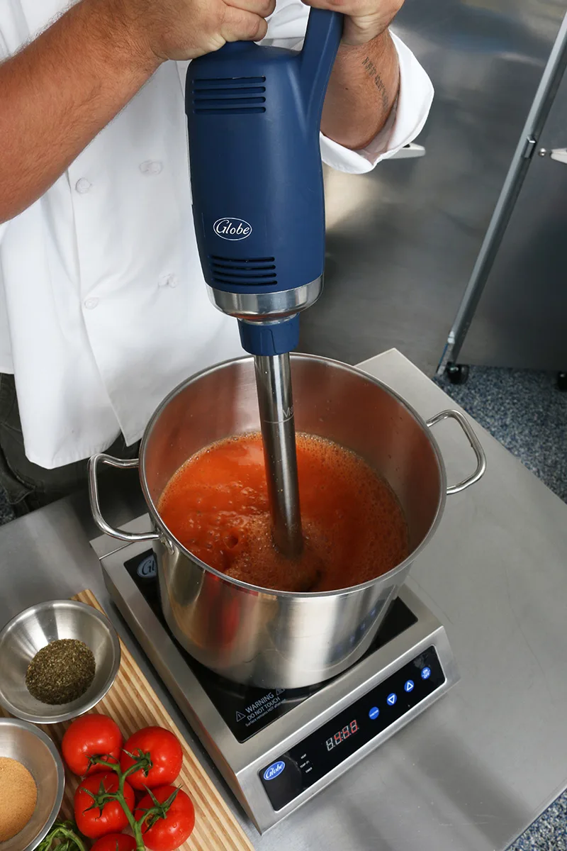 Globe GIB750-14 Immersion Blender, Removable 14" Stainless Steel Shaft