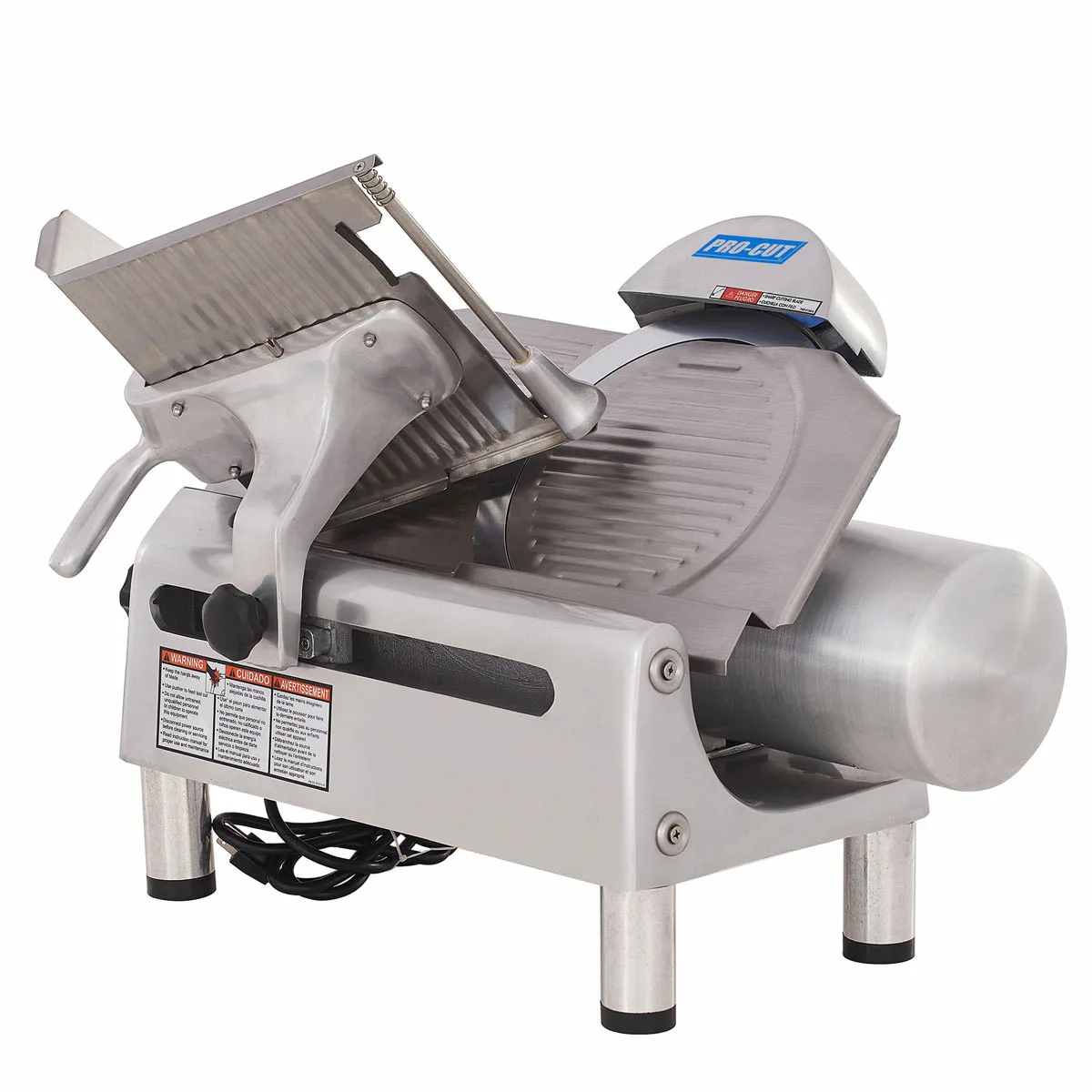 Pro-Cut KMS-12 - Manual Commercial Meat Slicer, 45° Gravity Feed, 1-1/2" Max Slice, 12" German Stainless Blade, Gear-Driven, 1/3 HP, 250W, 115V