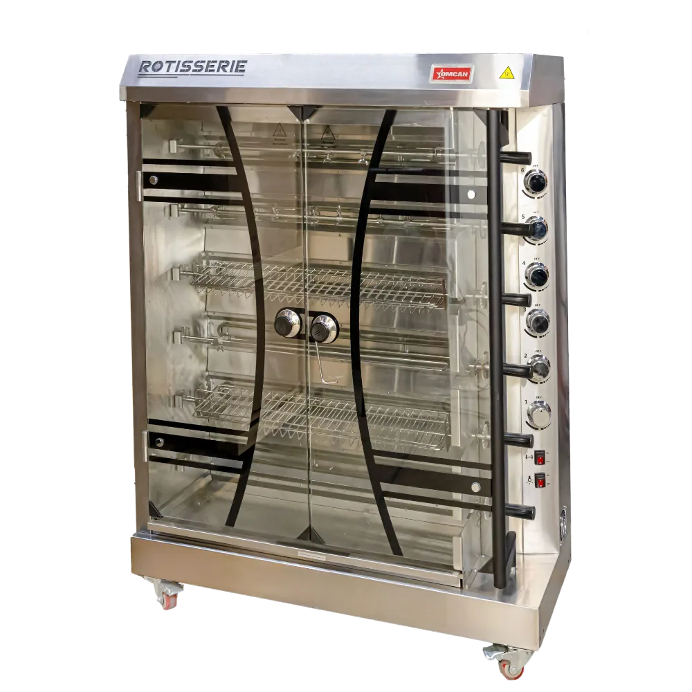 Omcan USA 48195 (Ce-Cn-0006-R) Rotisserie Grill, Electric, 46"W, (6) Spits
