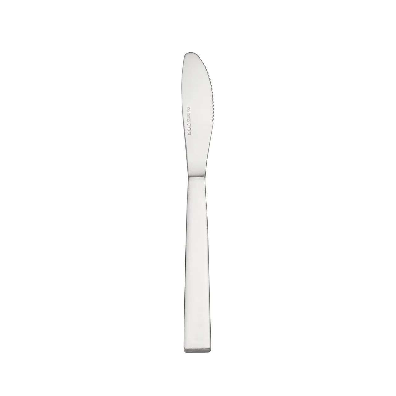 CAC China 2002-08 Windsor Dinner Knife, 8" Length, Solid Handle, 18/0 Stainless Steel - 1 Dozen