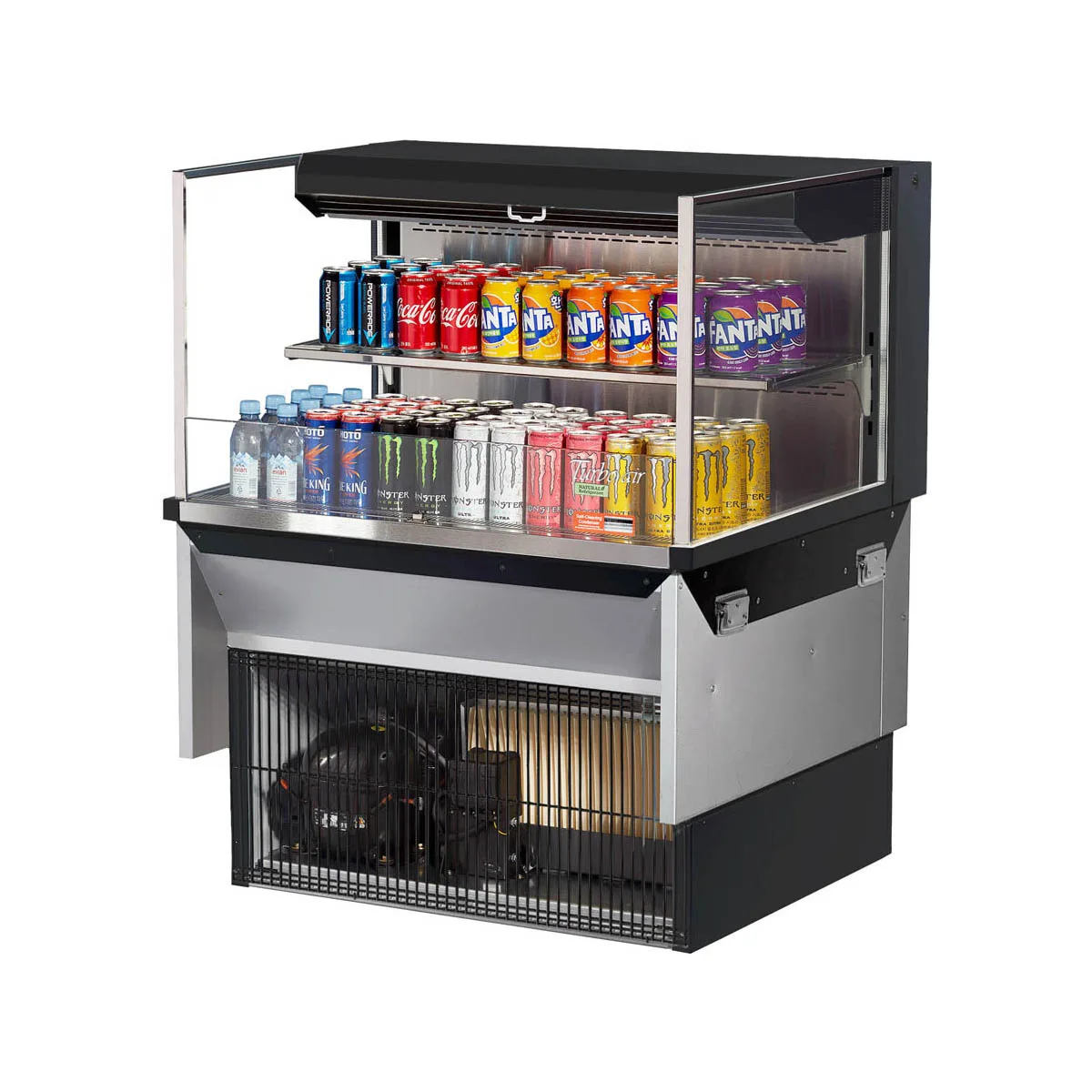 Turbo Air TOM-36L-UF-W(B)-2SI-N 36" Drop In Open Refrigerated Deli Display Case