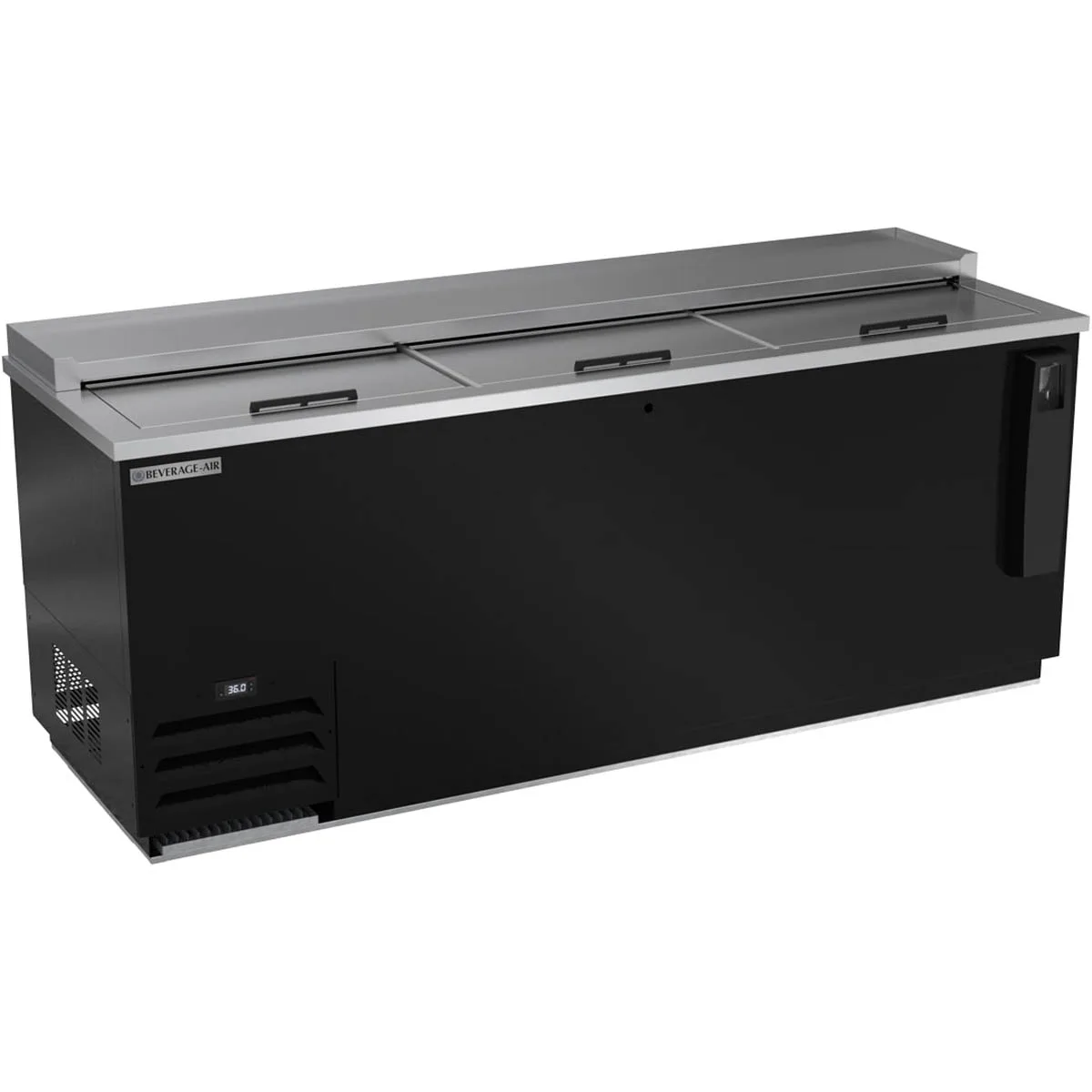 Beverage Air DW79HC-B 80" Black Deep Well Bottle Cooler, 24.1 cu. ft.
