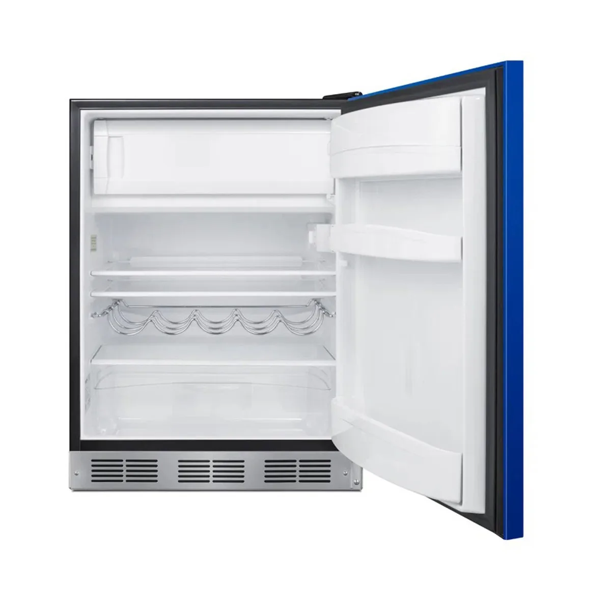 Summit BRF631BKBADA 23" Undercounter Freezer in Black, w/ Cobalt Blue Door, ADA Compliant, 5.1 cu. ft.