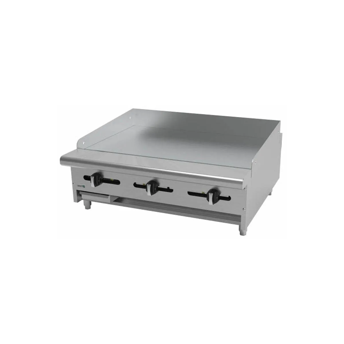 Asber AEMG-36 36" Countertop Gas Griddle with Manual Controls, 5/8" Steel Plate, 90.000 BTU