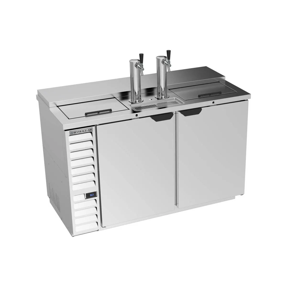 Beverage Air DD58HC-1-C-S 59" Draft Beer Cooler w/ 3 Kegs, 21.86 cu. ft., 2 Single-TapTowers