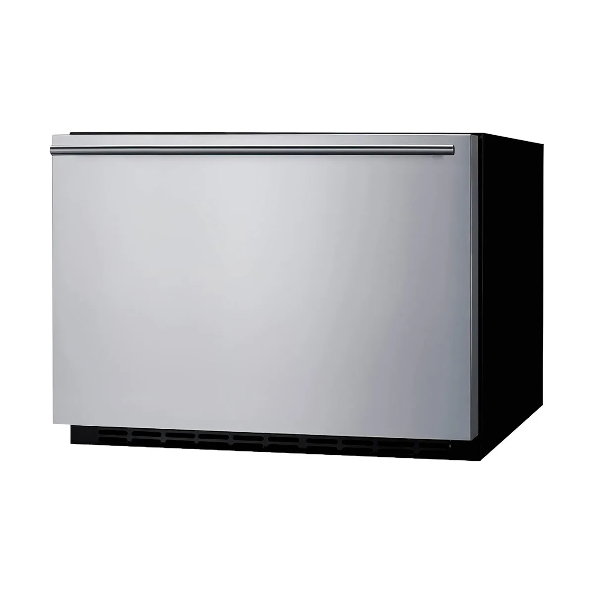 Summit SDR24 24" Built-in Stainless Steel 1-Drawer Undercounter Refrigerator in Black, 2 cu. ft.