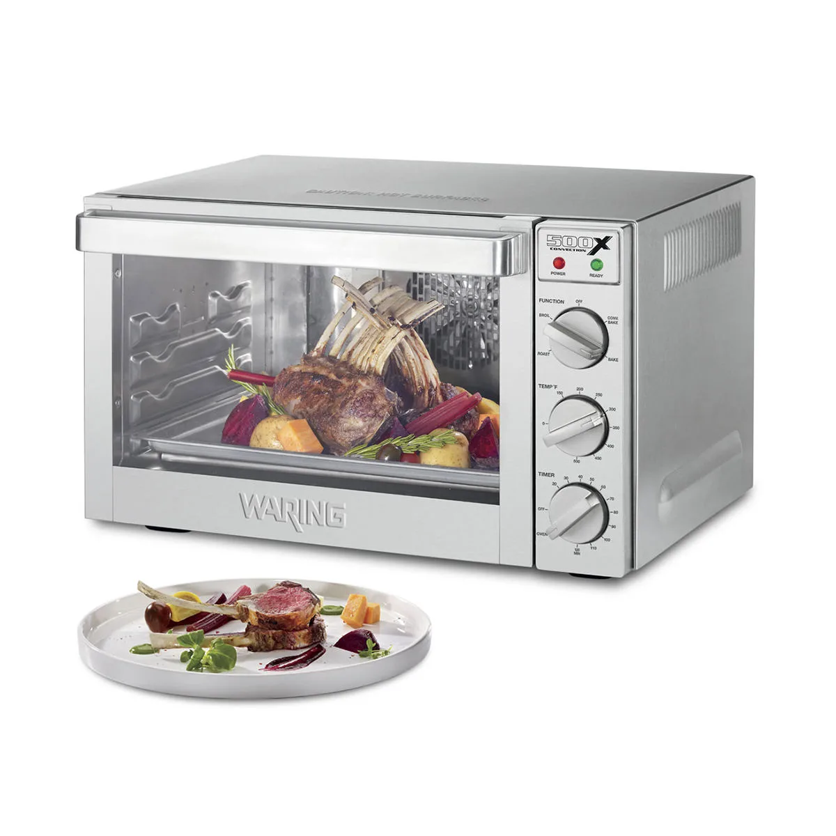 Waring WCO500X Single-Deck Half-Size Electric Convection Oven w/ Manual Controls, 4-Pan