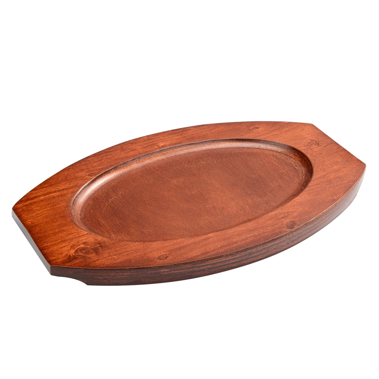 CAC China ALPL-12-UW Oval Wooden Underliner for 12" Platter, 13-1/4" Overall Size, Fits 13" Diameter