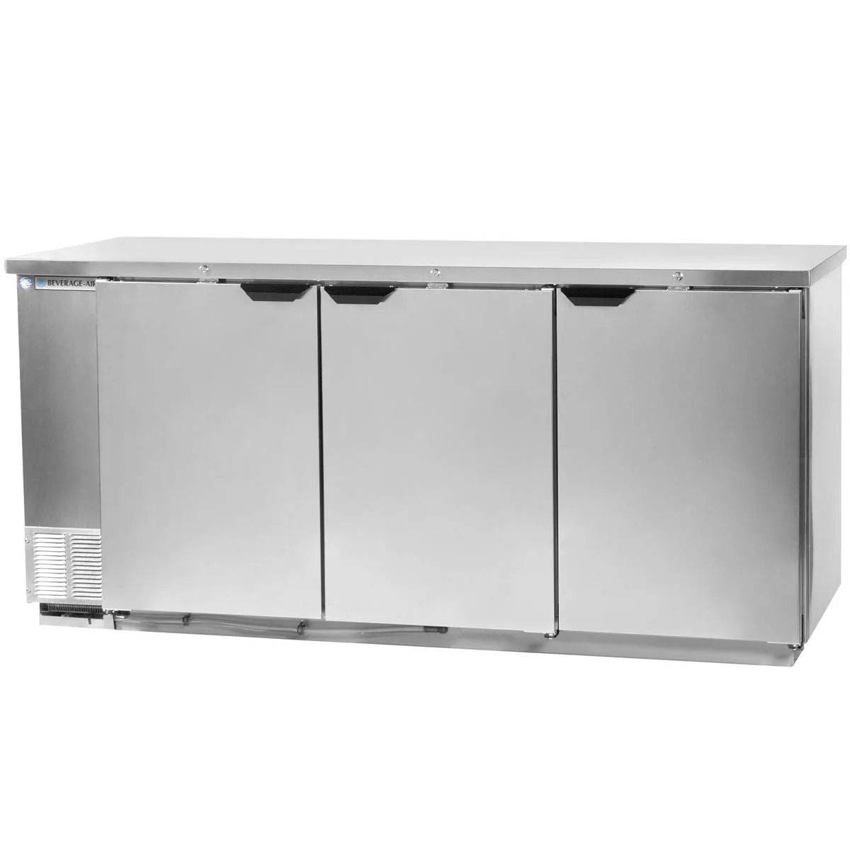 Beverage Air BB78HC-1-S 79" Three Section Back Bar Cooler with Solid Door, 33.59 cu. ft.