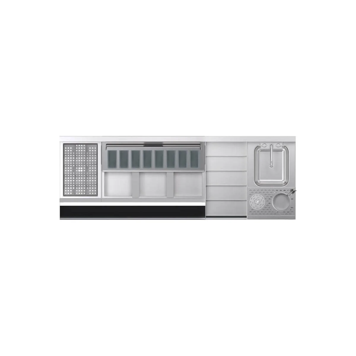 Krowne KR24-MX68A 68" Blender Station Underbar Ice Bin/Cocktail Station, 115 lbs / Center