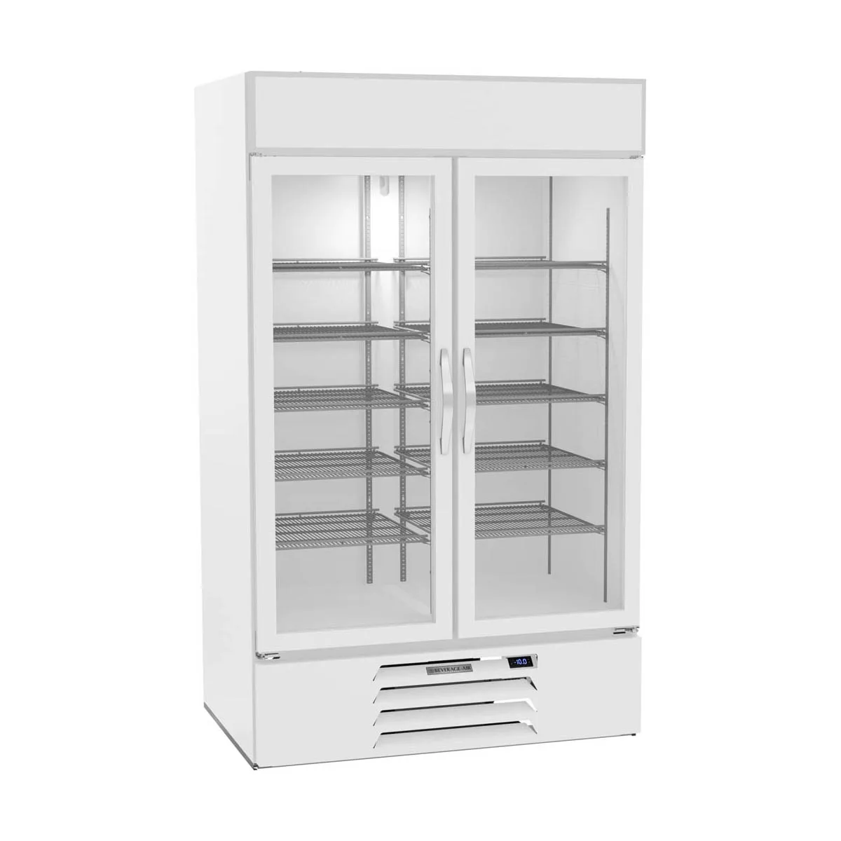 Beverage-Air MMF44HC-1-W 47" 2 Glass Door Merchandiser Freezer in White, 44. cu. ft.