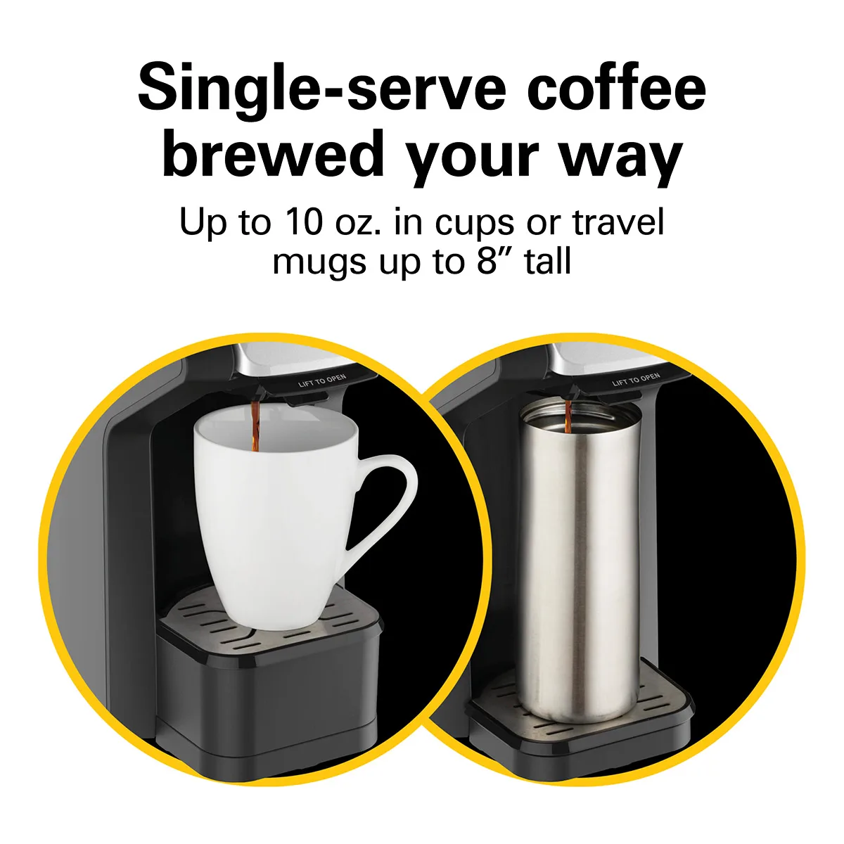 Hamilton Beach HDC311 Single-Serve Coffee Maker, 1050W / 120V - Black (compatible with K-Cup® packs)
