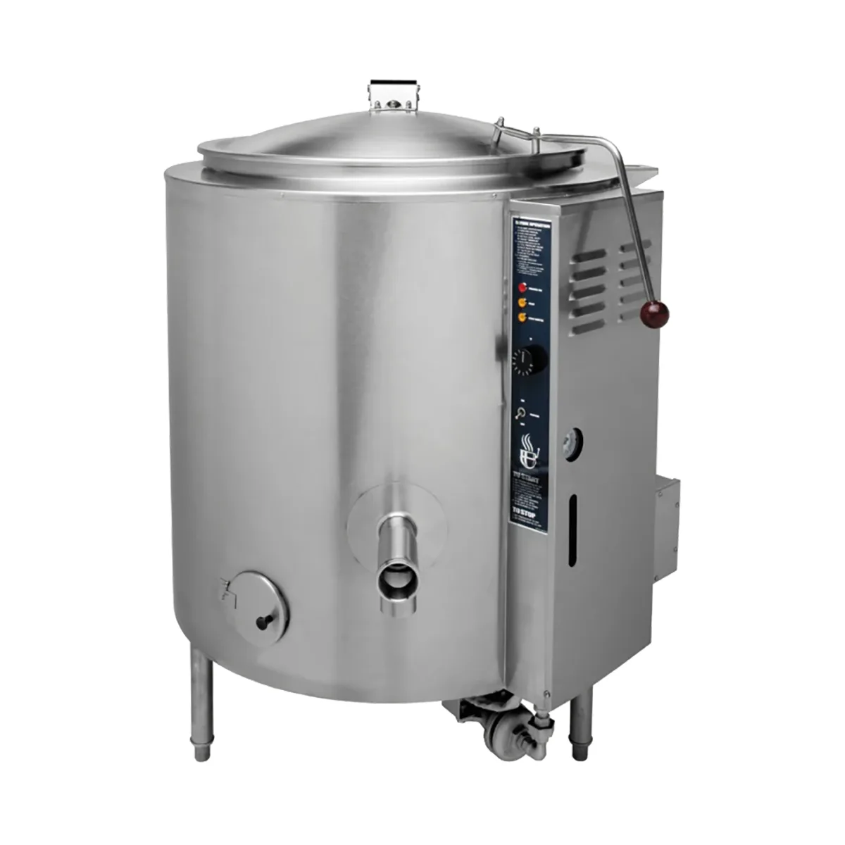 Groen AH/1E-40 40 Gallon Floor Stationary 2/3 Steam Jacketed Gas Kettle w/ Tri-Leg, 100.000 BTU