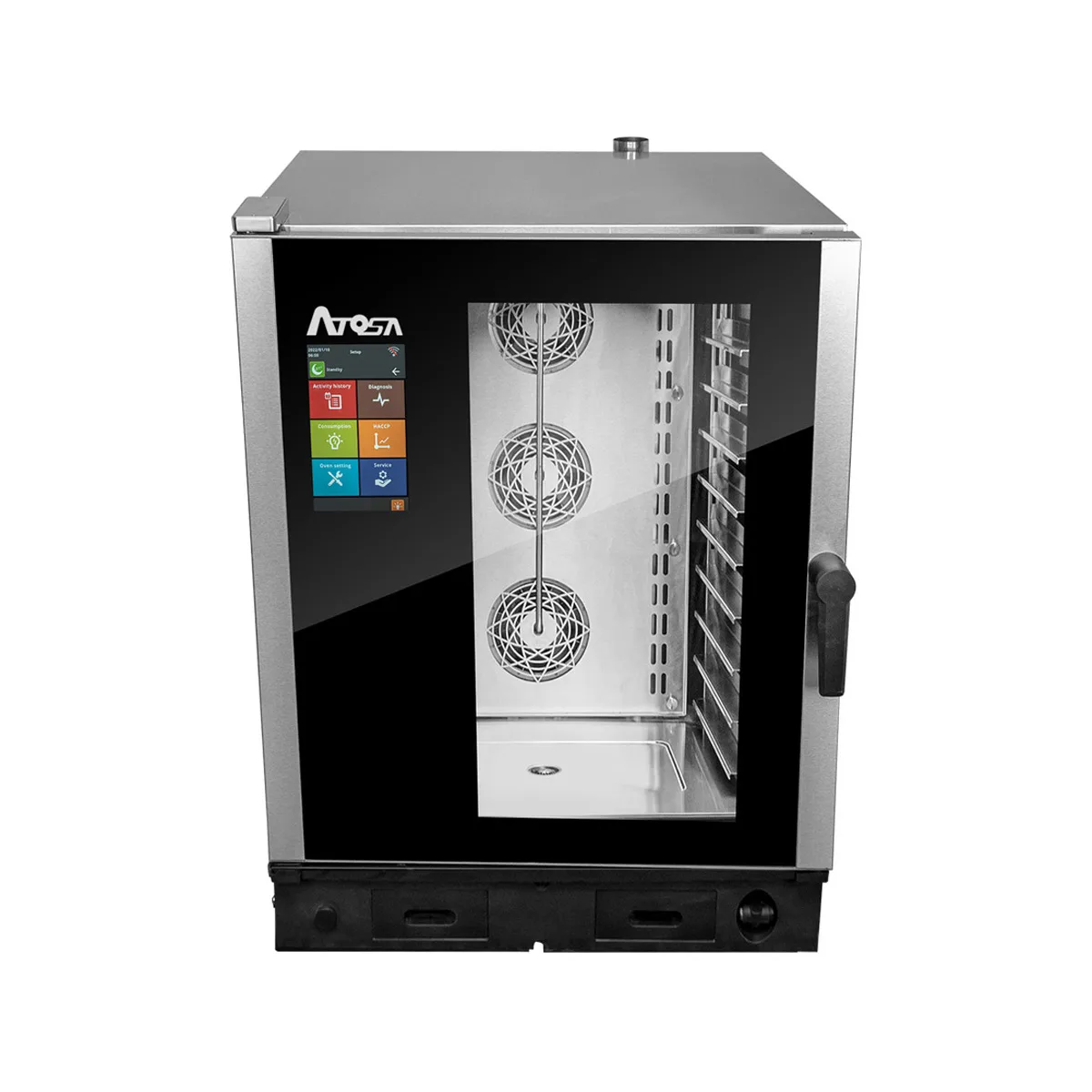 Atosa USA AEC-1021 E Full Size 10 Pan Electric Combi Oven w/ Smart Touch Control, Boilerless, 208/240V