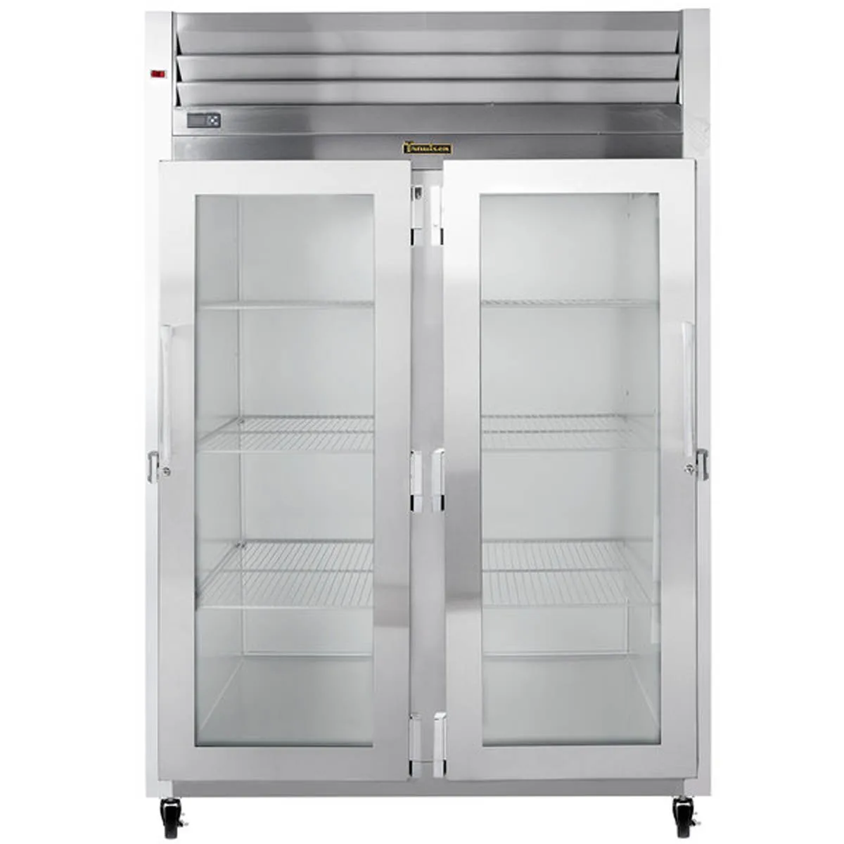 Traulsen G21011 52" 2-Section Reach-In Refrigerator w/ 2 Glass Doors (hinged right/left), Top Mount, 46.9 cu. ft.