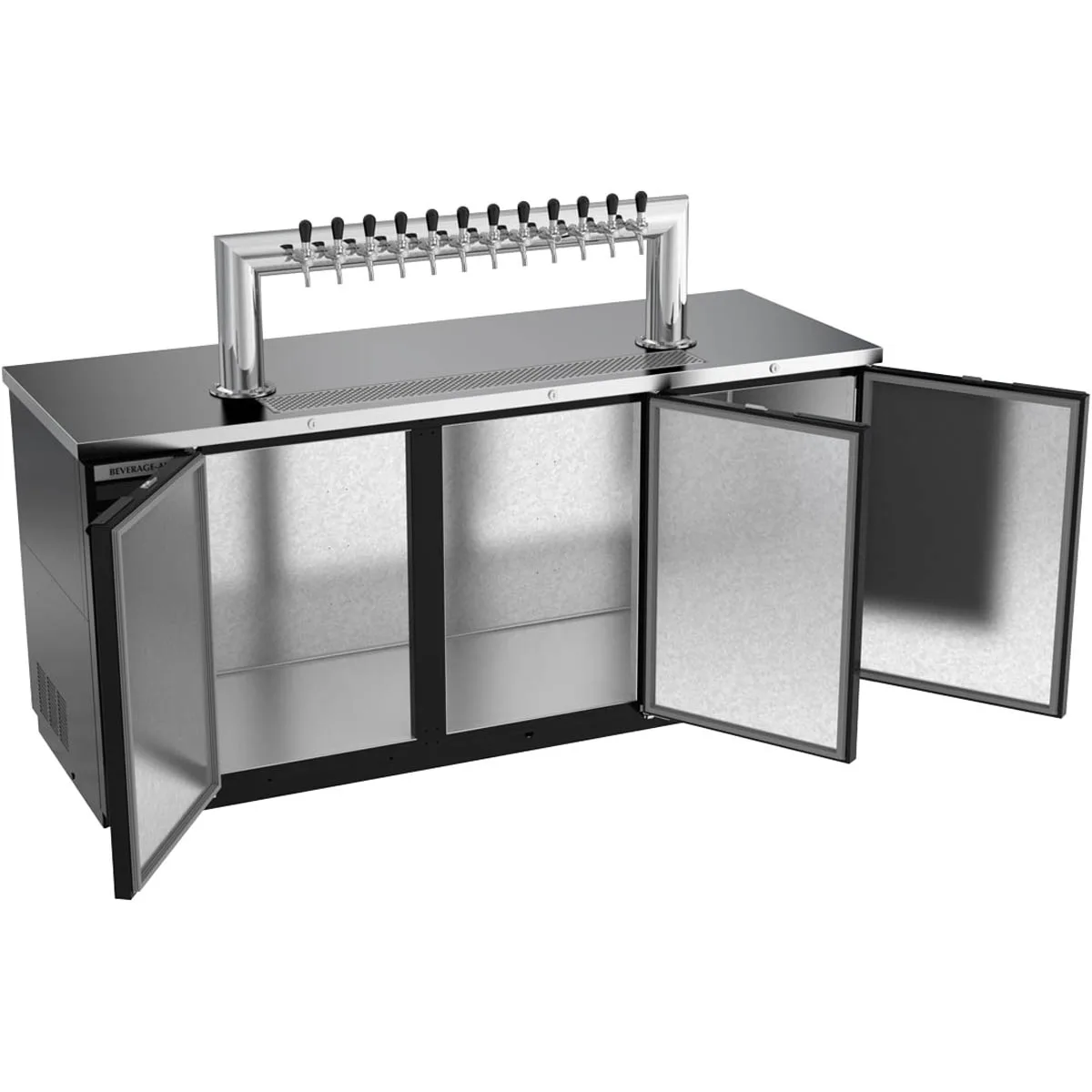 Beverage Air DD78HC-1-B-12T 79" Draft Beer Cooler w/ 4 Kegs, 33.59 cu. ft., 12 Taps