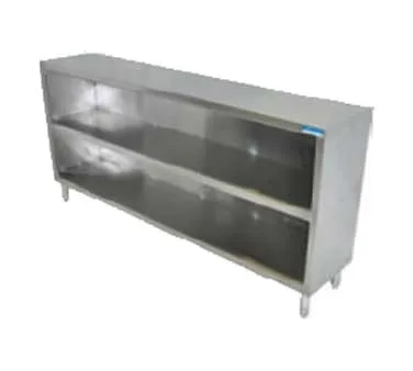 BK Resources BKDC-1872 Open Front Dish Cabinet with Fixed Shelf, 18 Gauge S.Steel Body / 72"x18"