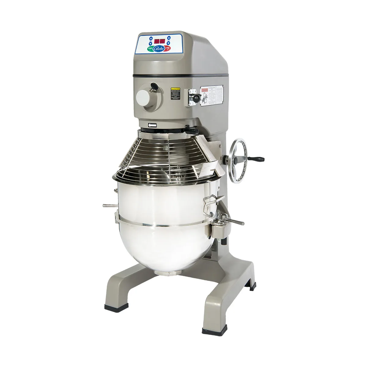 Globe SP60 60 qt Planetary Floor Mixer with Timer, 3 HP, 3-Speed, #12 Hub