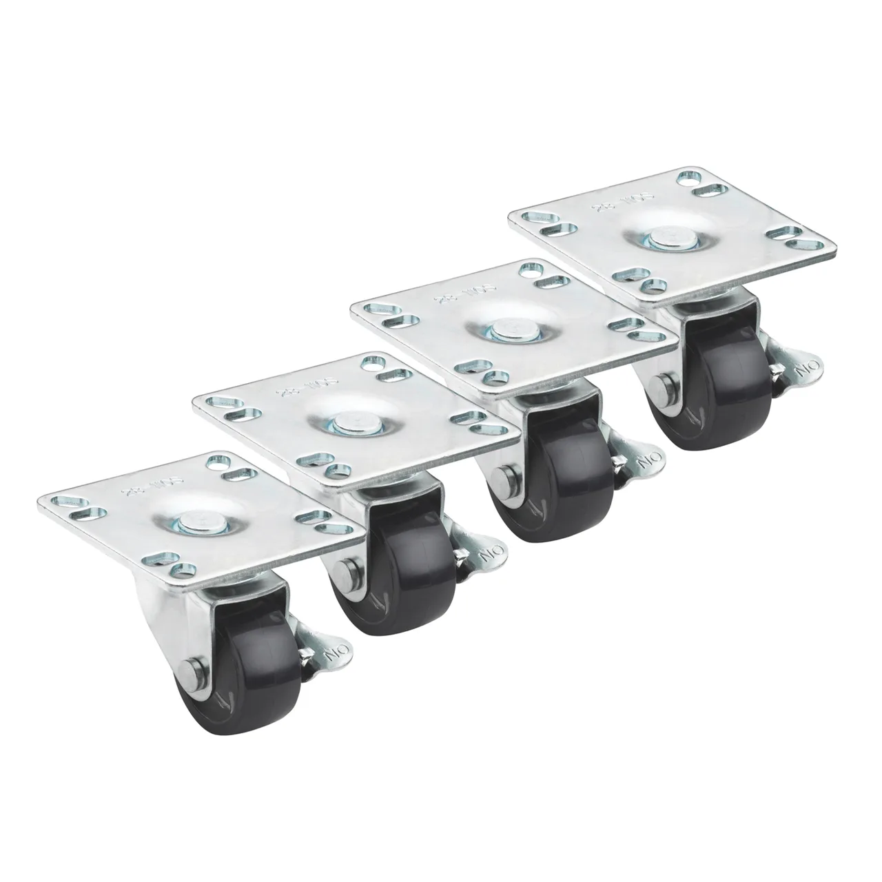 Krowne 28-110S Krowne Low Profile Plate Caster, Swivel with Brake, 2" Diameter
