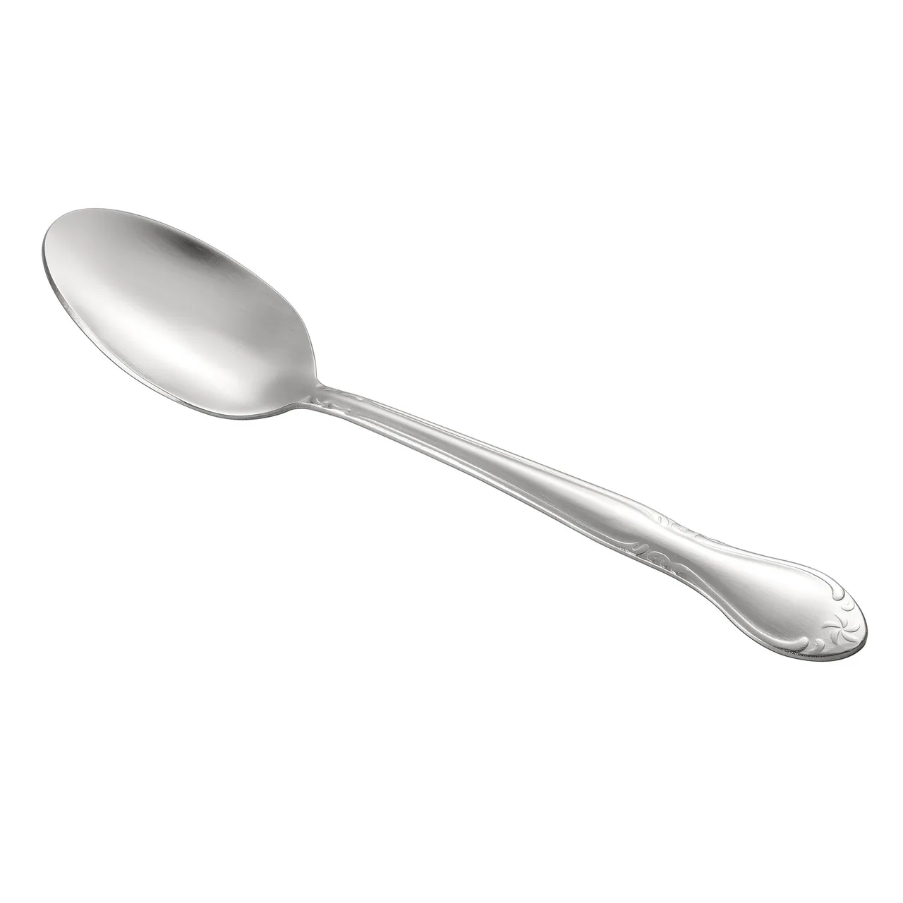 CAC China 2023-01 Elizabeth Teaspoon, 6-3/8" Length, Heavy Weight, 18/0 Stainless Steel - 1 Dozen