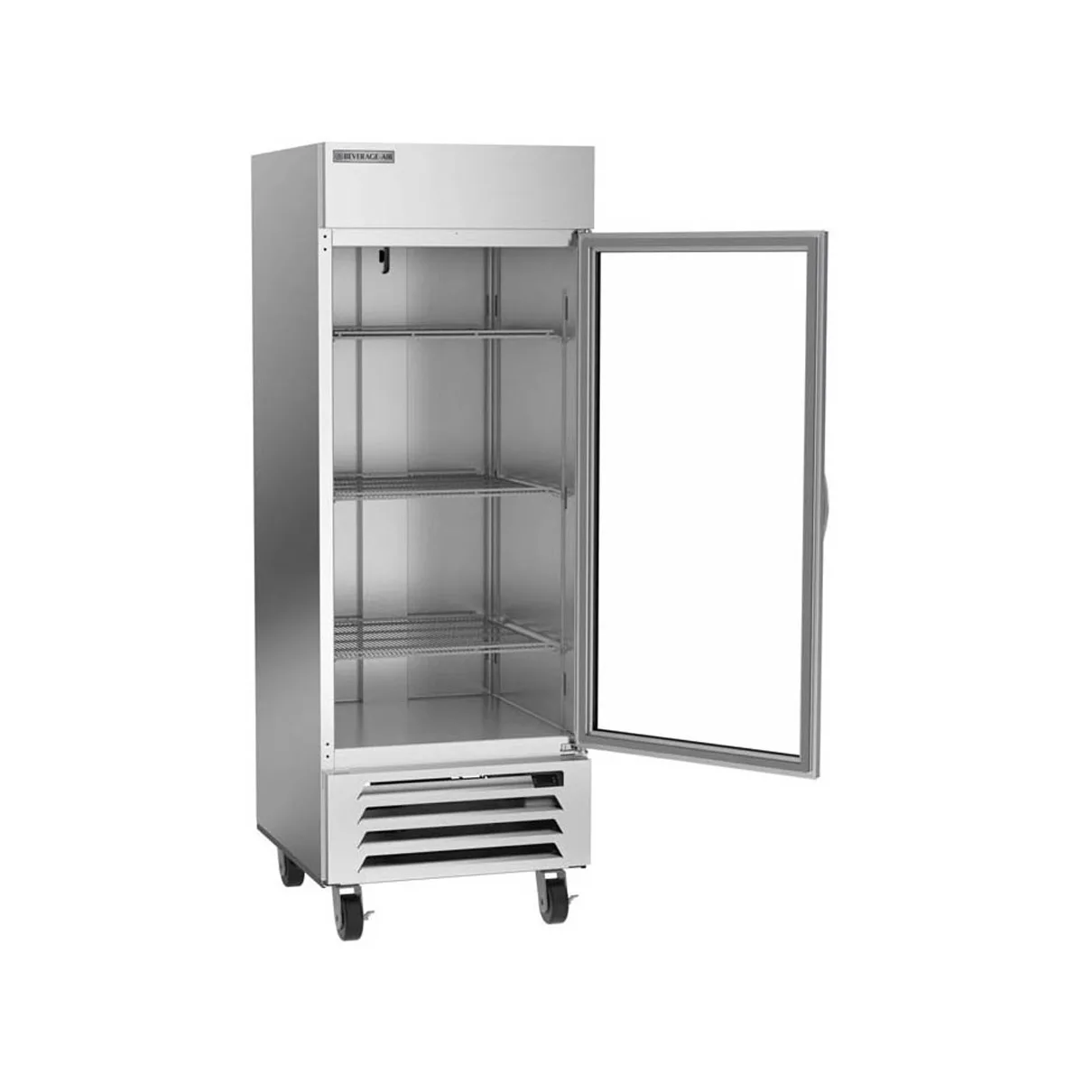 Beverage Air HBF27HC-1-G 30" 1-Glass Door Reach-In Freezer, Bottom Mount, 25.97 cu. ft., Stainless Steel